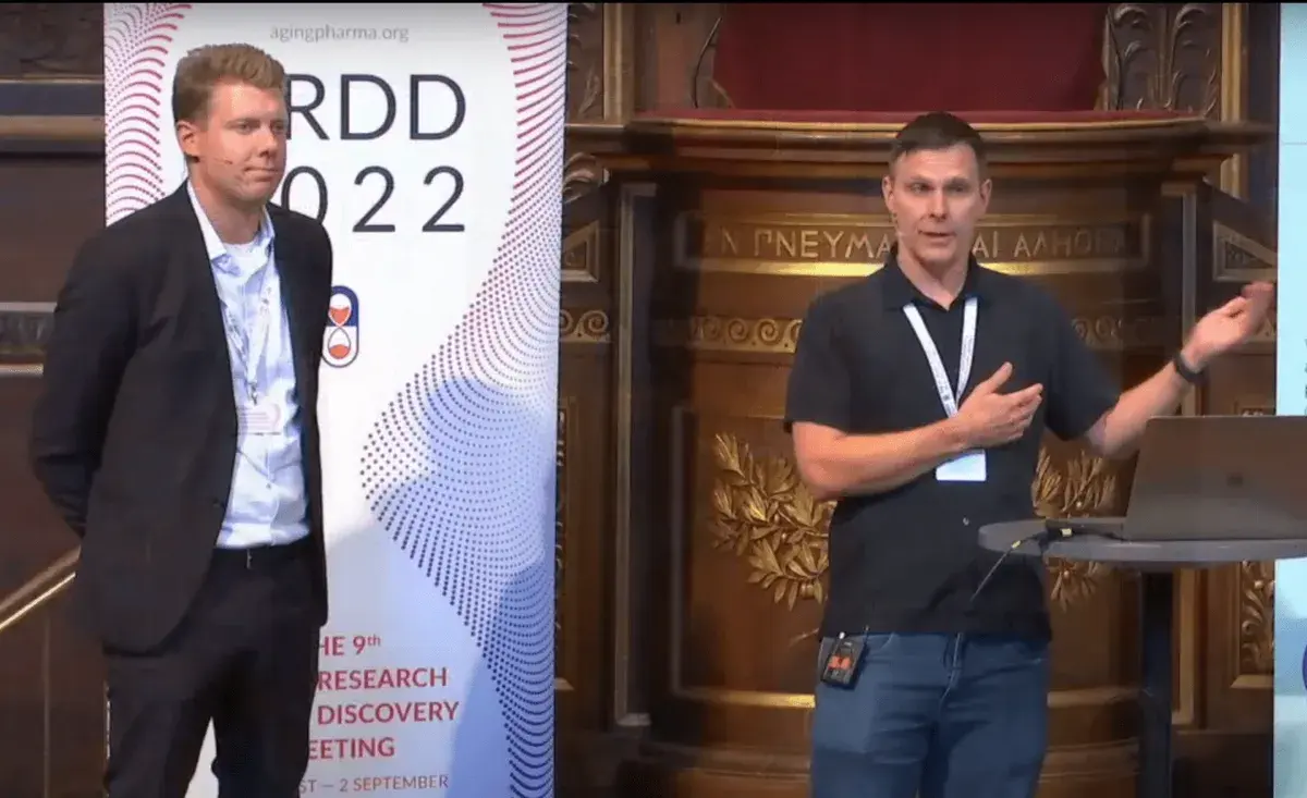 Matt Kaeberlein presenting at the Aging Research and Drug Discovery conference in Copenhagen